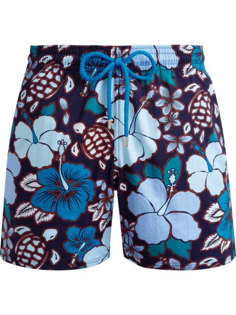 Men Stretch Swim Shorts Tropical Turtles