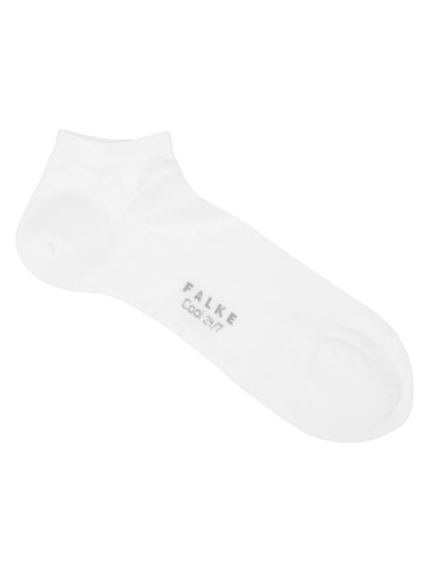 FALKE Cool 24/7 white cotton-blend trainer socks