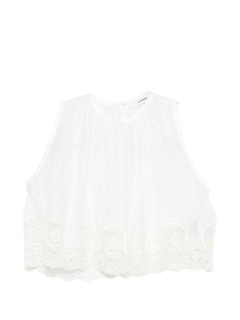 Sandro lace-hem blouse
