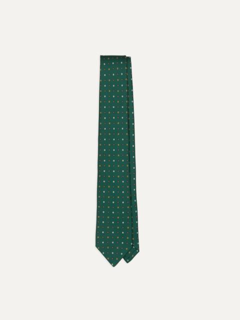 Drake's Drake’s for St. Regis Geometric Flower Print Silk Self-Tipped Tie