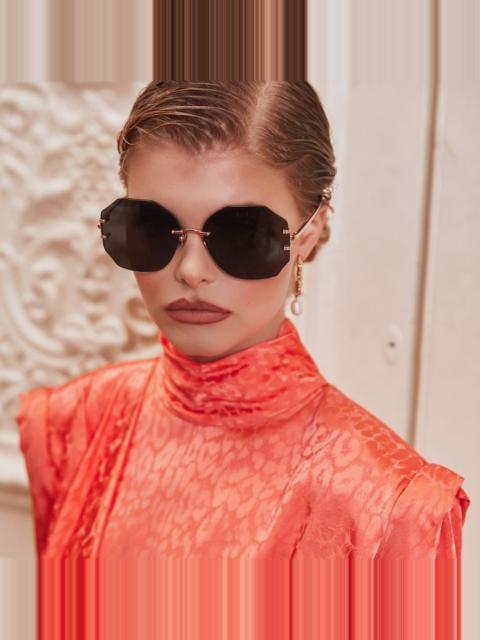 LISETTE OVERSIZED SUNGLASSES IN ROSE GOLD