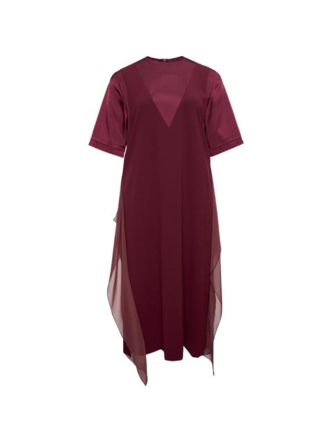 UNDERCOVER panelled handkerchief-hem midi dress
