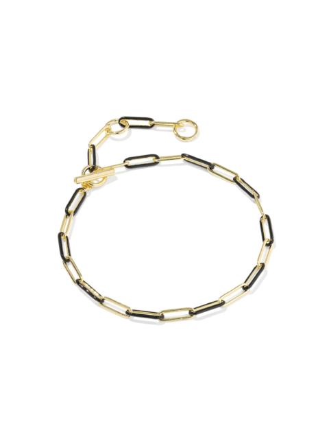 KENDRA SCOTT Courtney Gold Enamel Link and Chain Bracelet