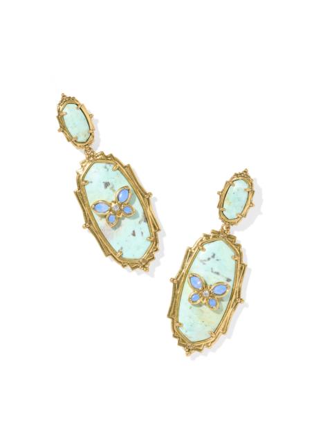 KENDRA SCOTT Dolly Parton x Kendra Scott Elle Butterfly Vintage Gold Statement Earrings