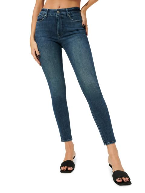 GOOD AMERICAN Women's Good Legs Stretch Skinny Crop Jeans - Blue