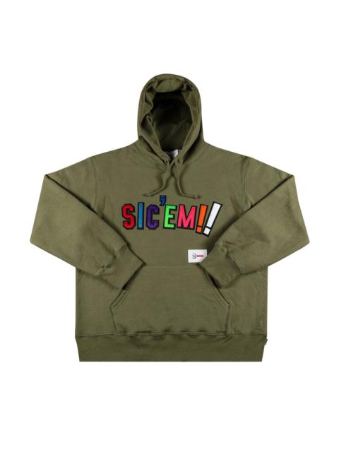 Supreme Supreme x WTAPS Sic'em! Hooded Sweatshirt 'Light Olive ...