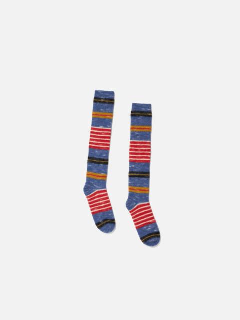 The Elder Statesman JASPER STRIPE KNEE HIGH SOCKS