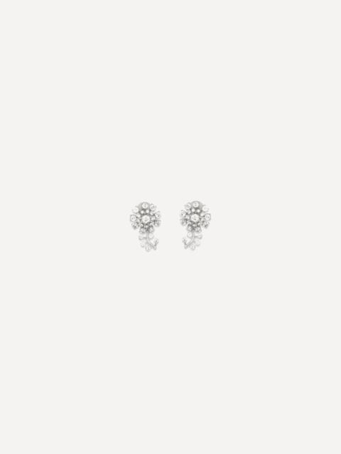self-portrait Crystal Flower Earrings