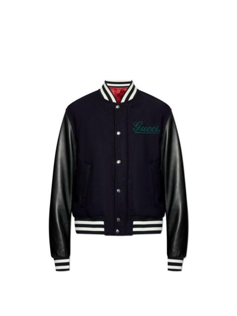 GUCCI GUCCI Black Leather/Wool Jacket New & Authentic (Men's size: