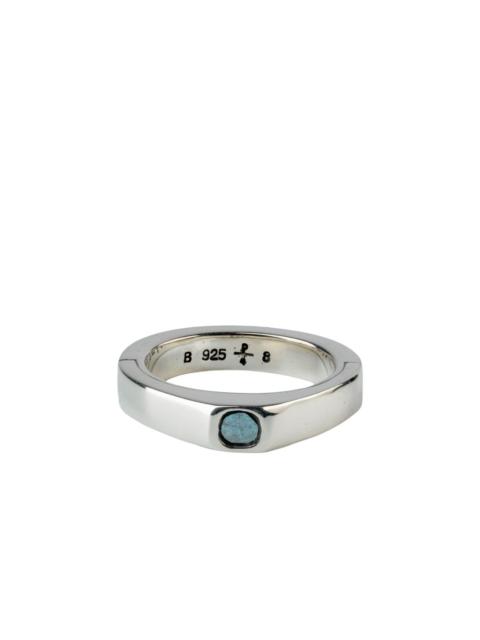 Parts of Four sterling silver Sistema diamond ring