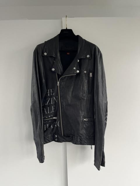 UNDERCOVER Undercover SS06 “T” Klaus Hybrid Leather Rider Jacket