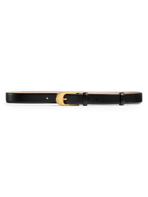 KHAITE Women's Dome Leather Belt - Black Gold