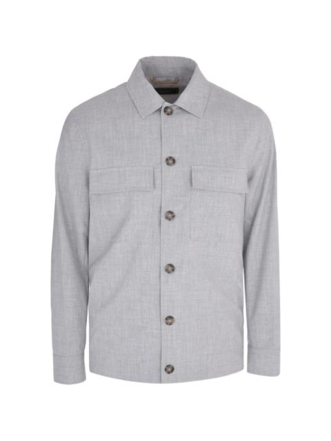 PESERICO slub-texture button-pocket jacket