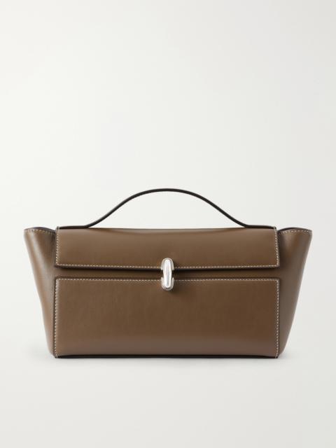 SAVETTE Symmetry Trapeze Pochette Leather Tote