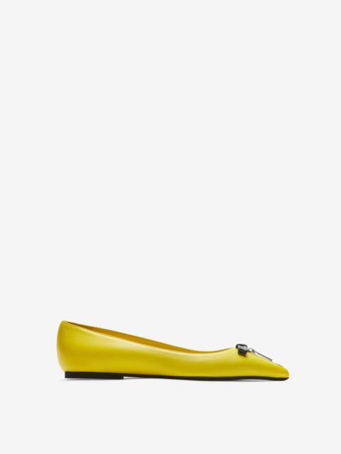 N°21 ZIP-DETAIL BALLET PUMPS