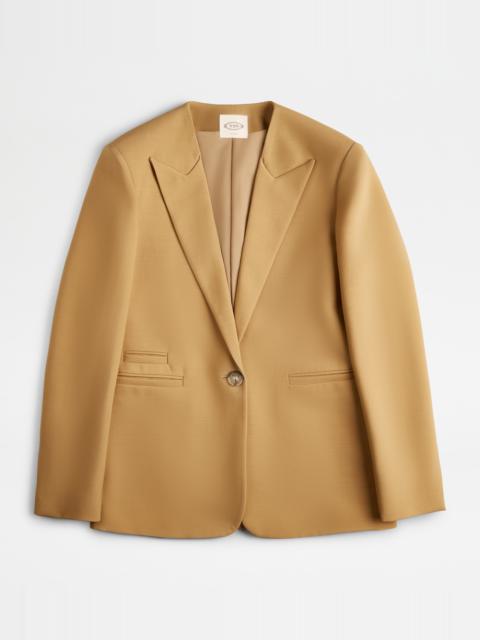 Tod's BLAZER IN WOOL - BEIGE