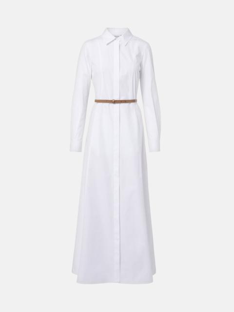 Max Mara Adunco belted cotton poplin shirt dress