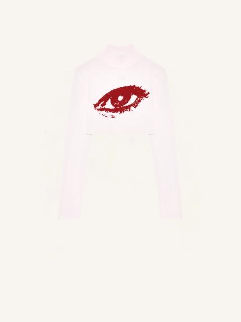 courrèges THE EYE CROPPED JACQUARD SWEATER