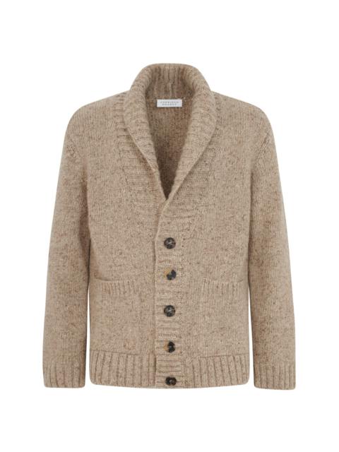 Thom Knit Cardigan in Oatmeal Multi Aran Cashmere