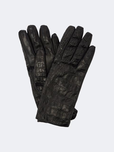 NOUR HAMMOUR Silk-lined leather gloves