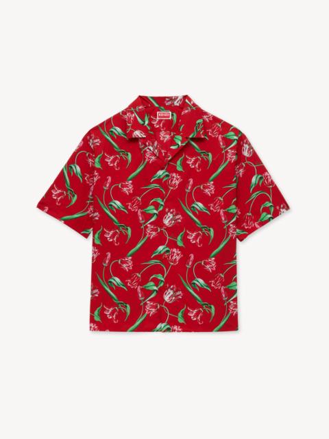 KENZO 'KENZO Tulip' hawaiian short sleeve shirt in cotton