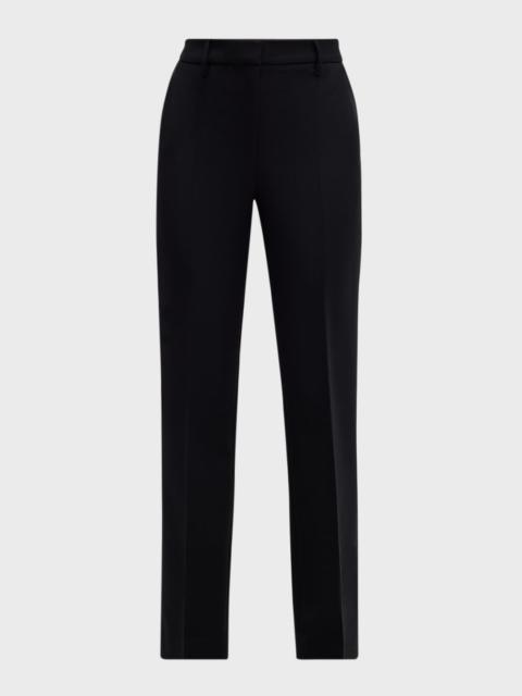 GABRIELA HEARST Francisco Mid-Rise Straight-Leg Crepe Pants