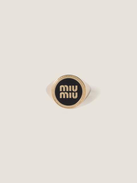Miu Miu Enameled metal ring
