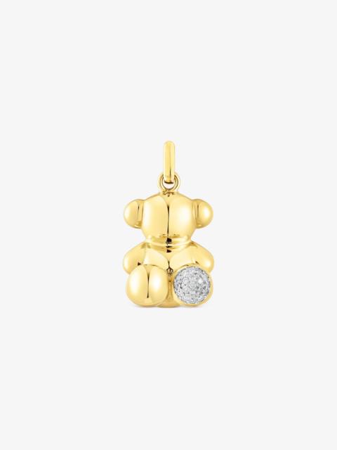 TOUS 0.08ct-diamond and 18K solid gold Bold Bear pendant