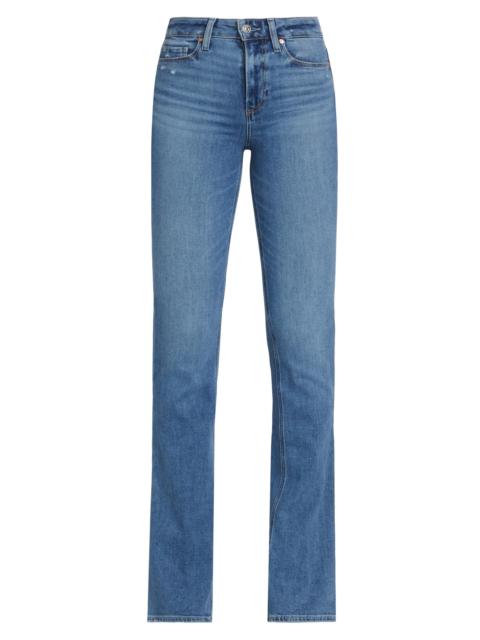 PAIGE Women's Laurel Canyon High-Rise Straight-Leg Jeans - Rock Show Distressed