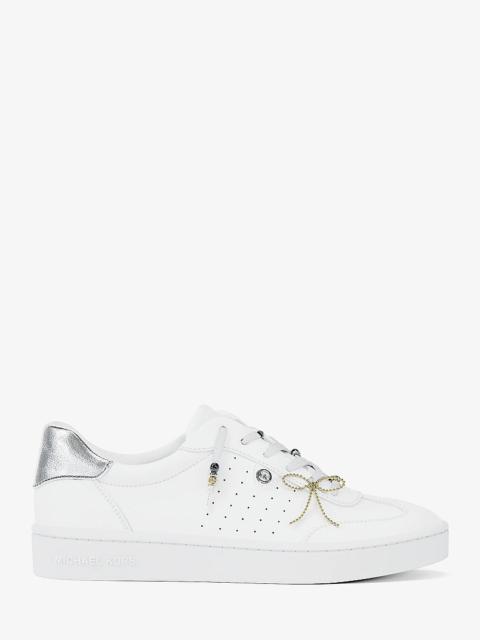 MICHAEL KORS Scotty Embellished Leather Sneaker