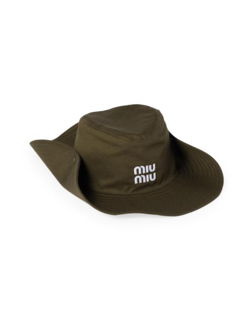 Miu Miu Women's Drill Cowboy Hat - Green