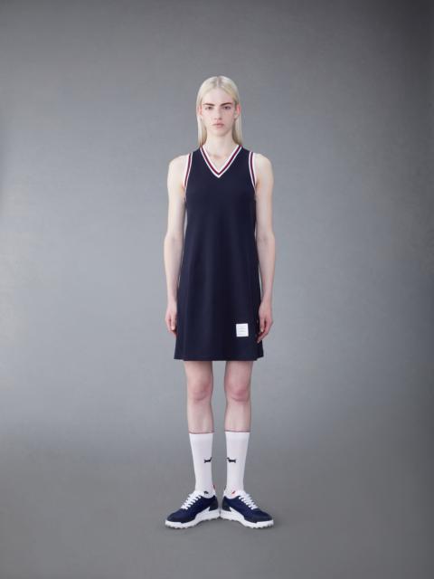 Thom Browne RWB-stripe piqué tennis minidress