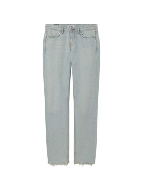RE/DONE The Snatch Back frayed-hem straight-leg jeans