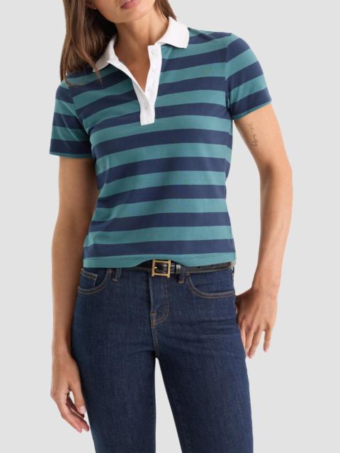 GOOD AMERICAN Women's The Easy Striped Polo - Summer Stripe