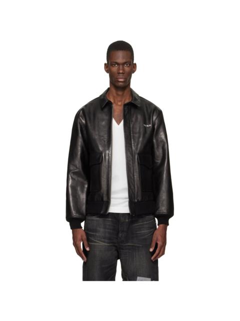Yohji Yamamoto Black Neighborhood Edition Leather Jacket