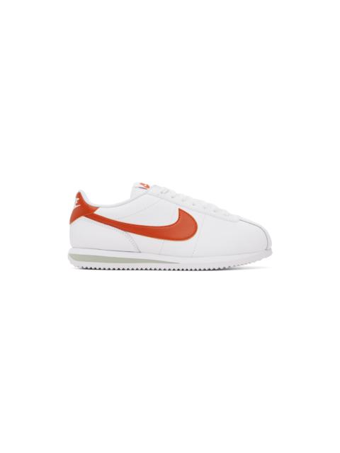 White & Orange Cortez Sneakers