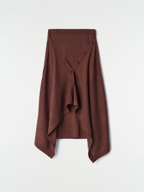 Lemaire BUTTONED SKIRT IN MERINO WOOL BLEND