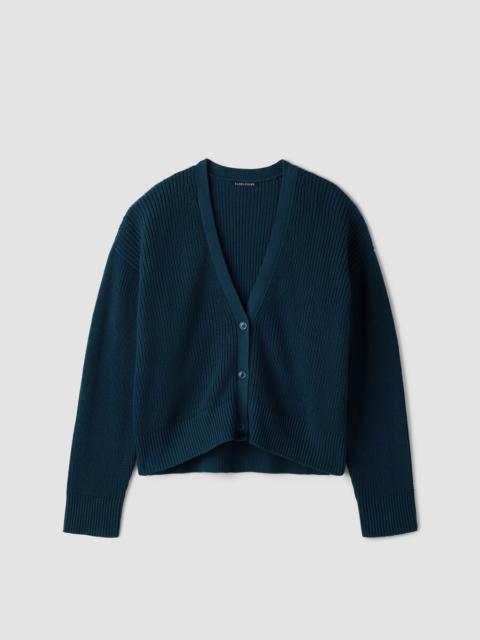 EILEEN FISHER Peruvian Cotton Blend V-Neck Cardigan