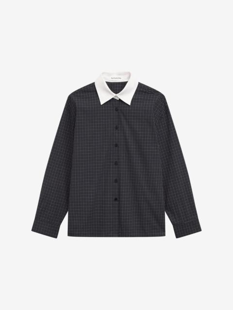 The Frankie Shop Hylan Checked Shirt - Dark Grey