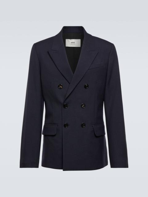 AMI Paris Double-breasted virgin wool blazer