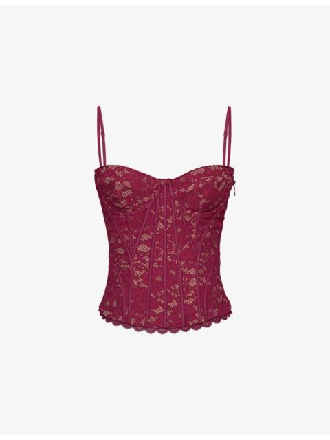 House of CB Rania Floral Lace Corset Top