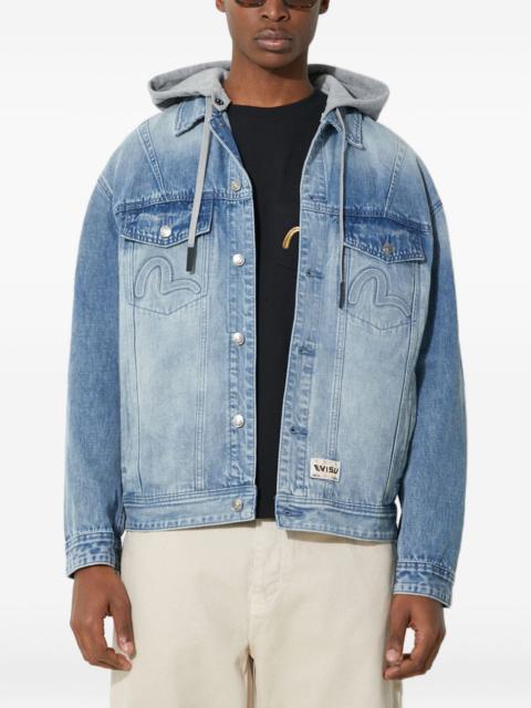 EVISU hooded denim jacket
