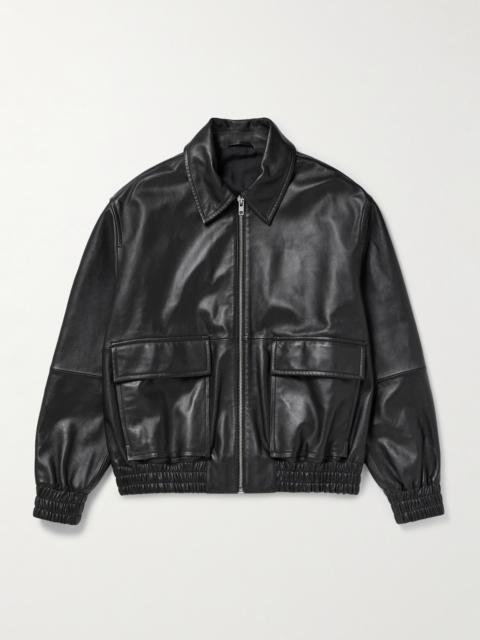 Studio Nicholson Piston Leather Bomber Jacket