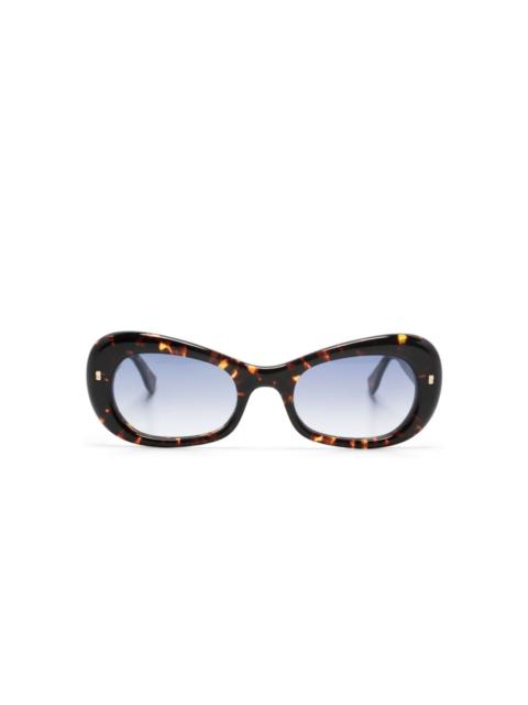 DSQUARED2 tortoiseshell oval-frame sunglasses