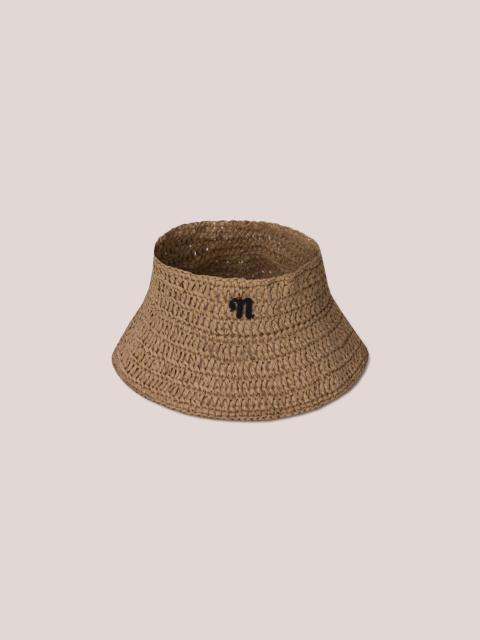 Nanushka LAMONT - Woven raffia visor - Beige