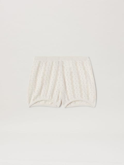 Palm Angels Knit Shorts With Chain Details