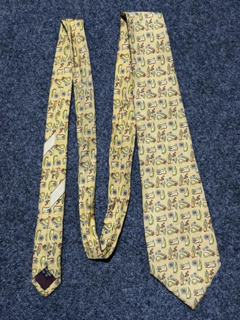FERRAGAMO Vintage 90s Salvatore Ferragamo Silk Tie Pear & Floral