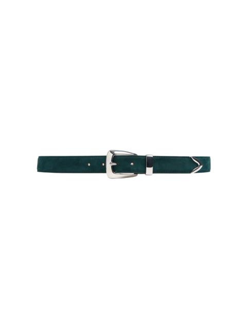 KHAITE Benny Suede Belt green