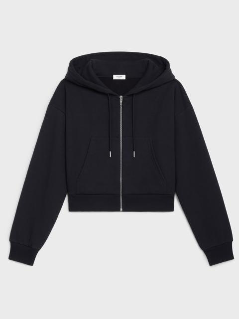 CELINE CROPPED CELINE SWEATSHIRT IN COTTON FLEECE