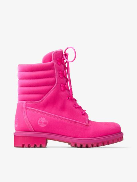 JIMMY CHOO X TIMBERLAND 8 INCH PUFFER BOOT
Hot Pink Timberland Velvet Ankle Boots